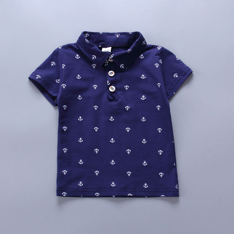 Anchor Print Boys' Short Sleeve Suit Anchor Print Boys' Short Sleeve Suit